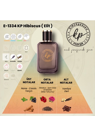 E-1334 Kp Hibiscus Elit Seri - 50 Ml Erkek Parfüm Çiçek - Meyve