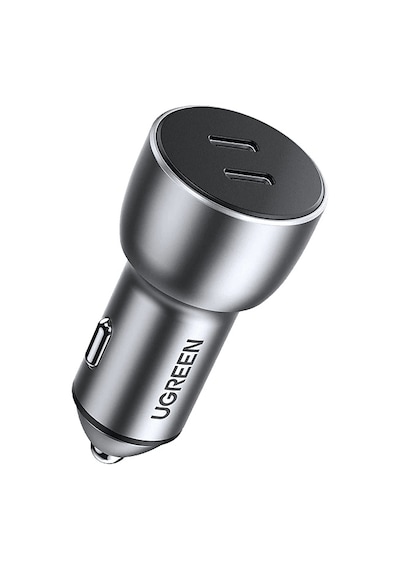 Ugreen 40W PD Hızlı Araç İçi Şarj Cihazı Çakmaklık Adaptörü 2x USB-C Uzay Grisi