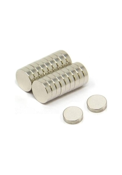 Dünya Magnet 100 Adet 8 X 2 Mm Çap: 8 Mm, Kalınlık : 2 Mm Yuvarlak Neodyum Mıknatıs