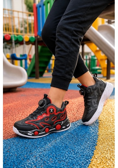 Ht Hotin Rush Çocuk Günlük Işıklı Spor Ayakkabı Pratik Bağlama Detaylı Sneaker - Kırmızı-siyah Kırmızı - Siyah Ht Hotin Rush Çocuk Günlük Işıklı Spor Ayakkabı Pratik Bağlama Detaylı Sneaker - Kırmızı-siyah Kırmızı - Siyah