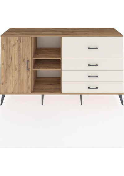 Kronos Konsol 4 Raflı 4 Çekmeceli Tek Kapaklı 176x59x99 Çam-çam/ Çam-çam/aytaşı Kronos Konsol 4 Raflı 4 Çekmeceli Tek Kapaklı 176x59x99 Çam-çam/ Çam-çam/aytaşı