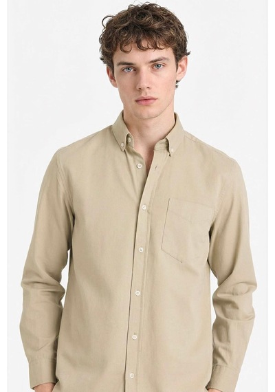 Defacto Regular Fit Gabardin Gömlek F1261ax26spkh404 Haki-kh404