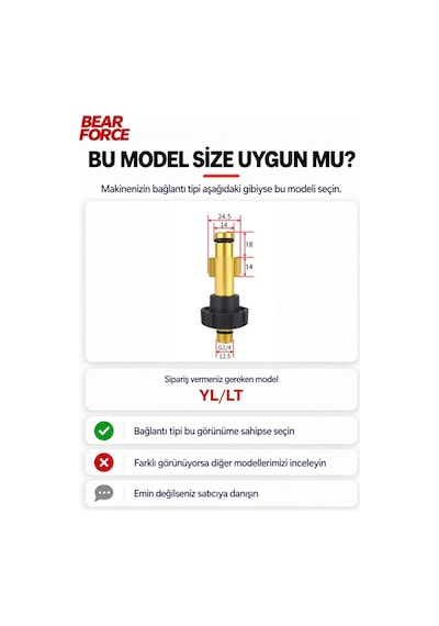 Robeve Bear Force Foam Lance Köpük Yapıcı Aparat 1l Köpük Aparatı Basınçlı Yıkama Makineleri Için Köpük Aparatı Çift Nozzle İle Birlikte Foam Canon Yl/lt Bağlantı Uyumlu