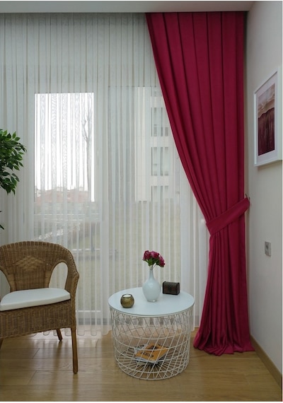 Evdepo Home Fuşya Soft Fon Perde Tek Kanat Fuşya