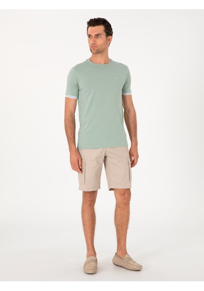 Mint Regular Fit %100 Pamuk Bisiklet Yaka T-shirt