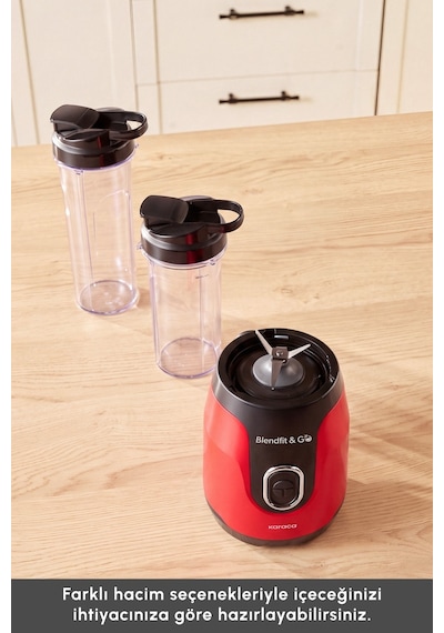Blendfit Go Personal Kişisel Smoothie Blender Çift Hazne Kırmızı 600ml & 400m