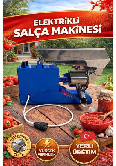 Mavi Ayaksız Profesyonel Salça Makinesi 3 Hp Domates Biber Salça Çekme Makinesi 700 Kg Kapasiteli