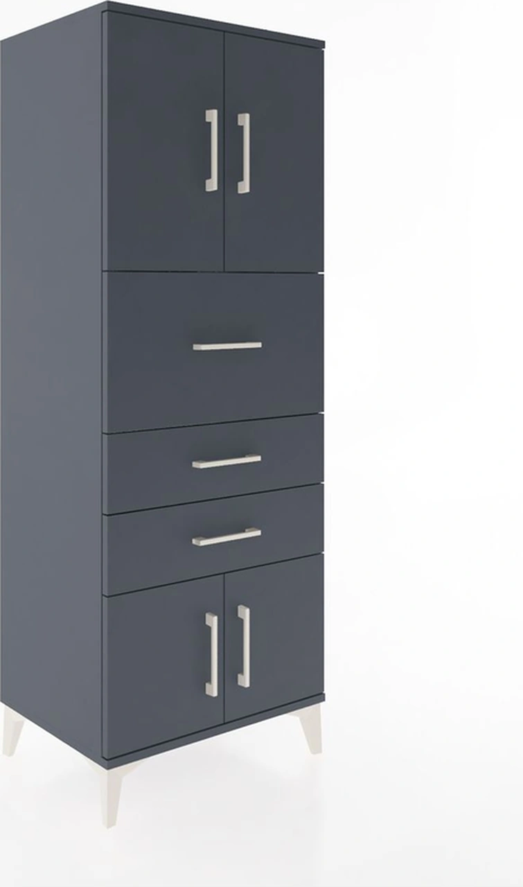 Hyperion Dolap 2 Raflı 3 Çekmeceli 4 Kapaklı 60x44x163 Antras... Antrasit Hyperion Dolap 2 Raflı 3 Çekmeceli 4 Kapaklı 60x44x163 Antras... Antrasit