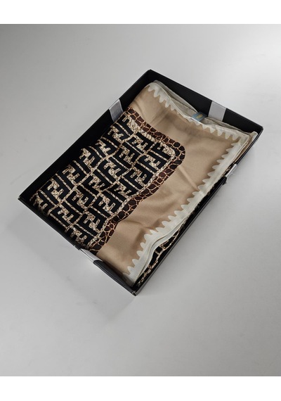 Miorel Scarfs Premium Yeni Sezon F Desen İpek Vual Şal Silk Scrafs Shawl Hijab Bej
