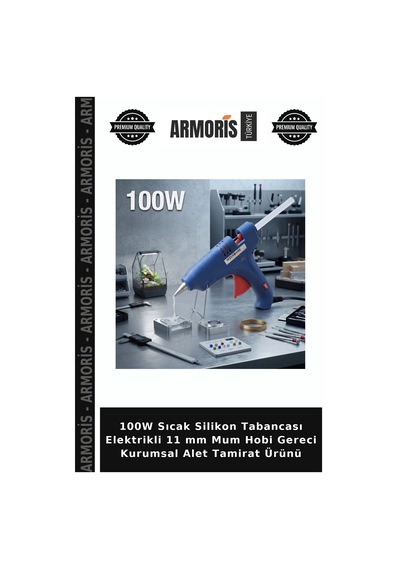 100w Sıcak Silikon Tabancası Elektrikli 11 Mm Mum Hobi Gereci Kurumsal Alet Tamirat Ürünü