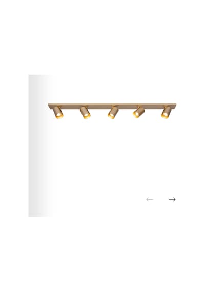 Mylights 5 Li Beşli Mat Gold Eskitme Kaplama Metal Gövde Hareketli Başlık Gu10 Led Tavan Spot Modern Avize Eskitme