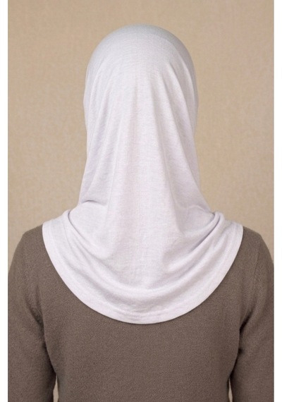 Sonbaharmoda Hazır Türban Pratik Kaymaz Tesettür Eşarp Viskon Likralı Rahat Günlük Ve Namaz İçin Hijab Beyaz