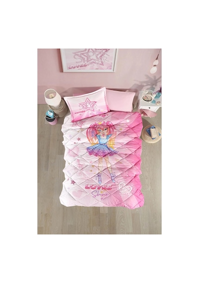 Clasy Ranforce %100 Pamuk Tek Kişilik Uyku Seti Shine V1 Pembe