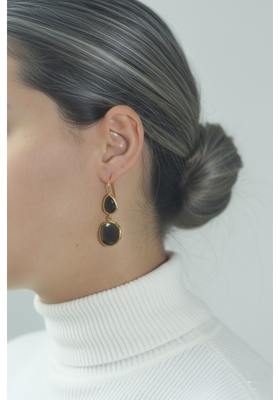 Kadir Jewellery 22 Ayar Altın Kaplama Kadın Taşlı Küpe -el İşçiliği Ve Hipoalerjenik Küpe çok renkli 77846166