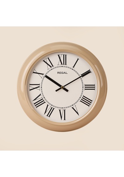 Retro Duvar Saati - Bej - 29 Cm Çok Renkli