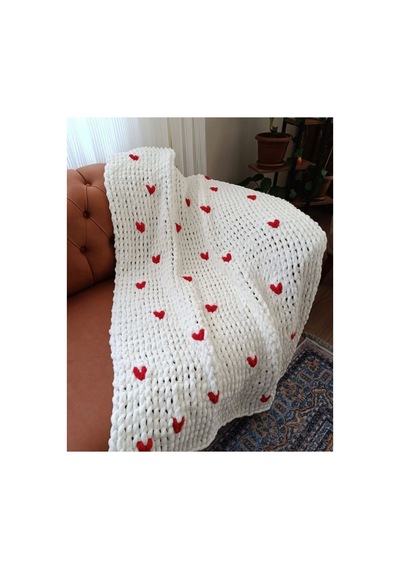 Alize Puffy Kalpli Bebek Battaniyesi 90x90 Beyaz