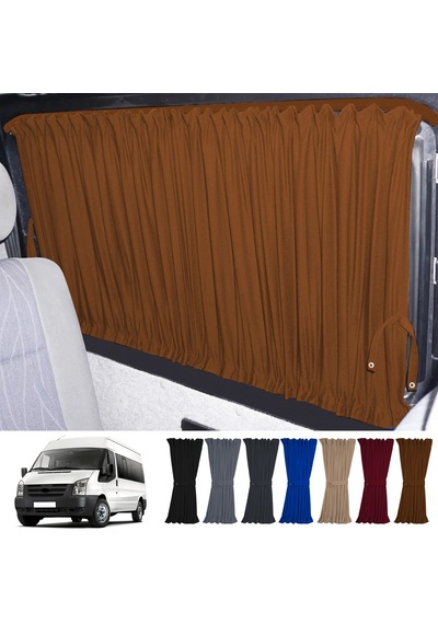 Pandami Ford Transit Uzun Şase T16 5.nesil 2000-2006 Uyumlu Taba Raylı Oto Perde Takımı