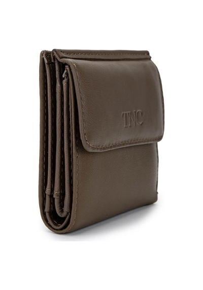 Tamer Tanca Unisex Hakiki Deri Bej Cüzdan 688 1415 Czdn Y25 Toprak Kahverengi