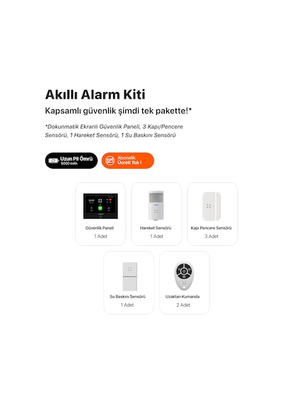 Xenon Smart Ev Güvenlik Sistemi | Panel ve Mobil Kontrollü, Alarm Kiti, Kablosuz, Sirenli (X7570)