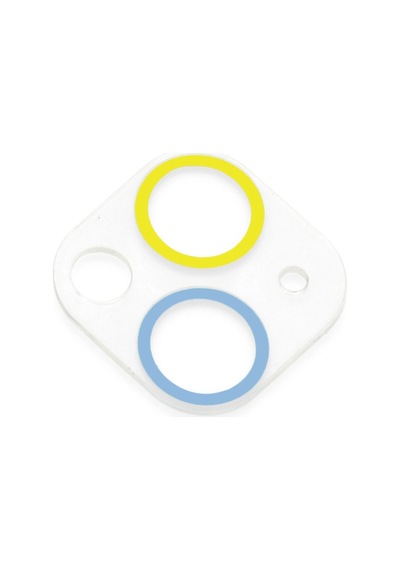 Apple iPhone  Uyumlu  13 Mini Renkli Kamera Lens Koruma Cam - Sarı-mavi Çok Renkli
