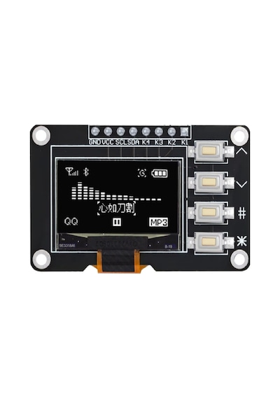 0.96" 128x64 4 Pin Butonlu Oled Grafik Lcd Ekran I2c Ssd1315 Beyaz