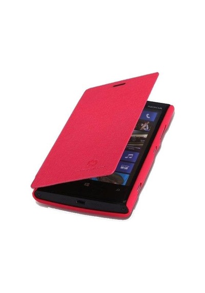 Nillkin Lumia 920 İle Uyumlu Yana Açılan Kapaklı Kılıf Kırmızı