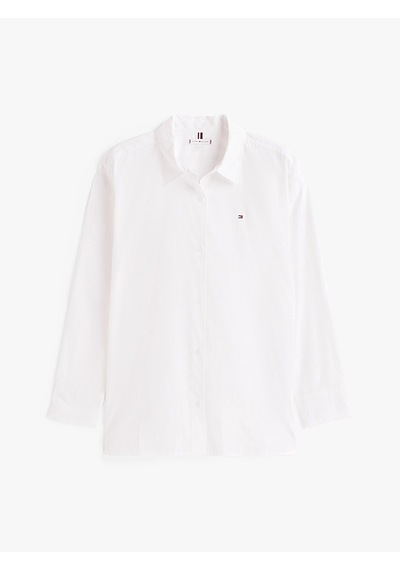 Tommy Hilfiger Ess Poplın Easy Fıt Shırt Kadın Beyaz Gömlek - Ww0ww45612