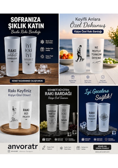 Kişiye Özel - Buzlu Rakı Bardağı