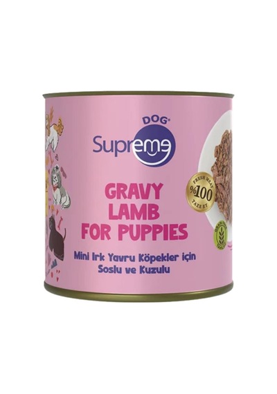 Supreme Dog Sos İçinde Kuzulu Mini Irk Yavru Köpek Konservesi 200 G