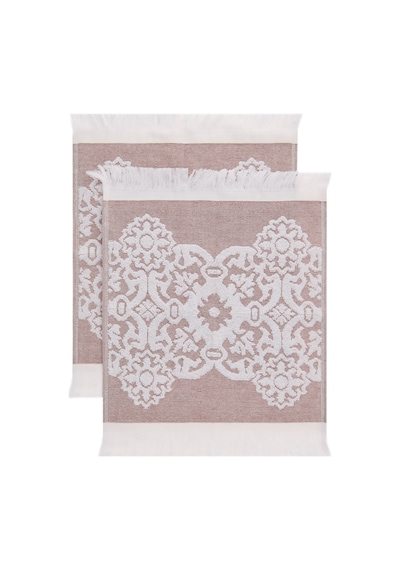 Soft Cant 2'li Havlu Seti - Kahverengi - 30x30 Cm Renkli