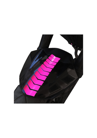 Ok Tasarımlı Gül Pembesi Çamurluk Kask Sticker Çınar Extreme