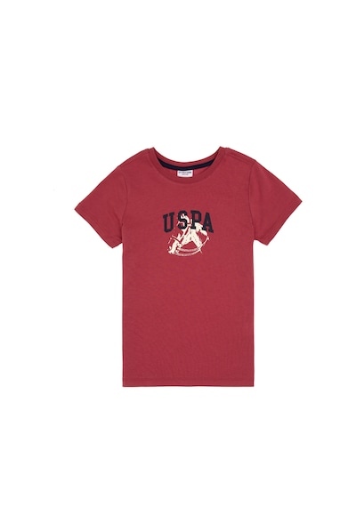 U.S. Polo Assn. Erkek Çocuk Vişne Bisiklet Yaka Tişört 50307313-VR223