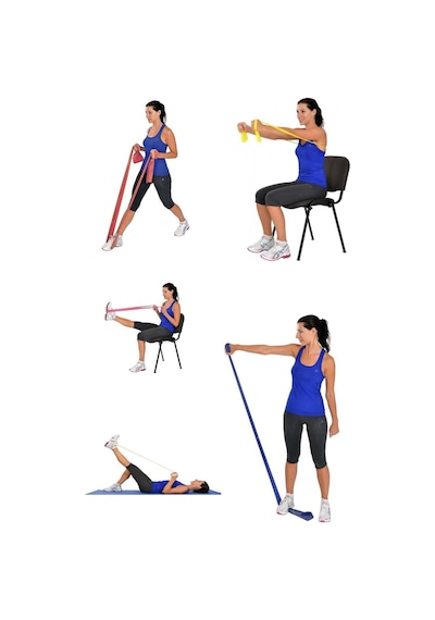 Pilates Yoga Egzersiz Direnç Spor Bandı Pilates Lastiği Direnç Bantı