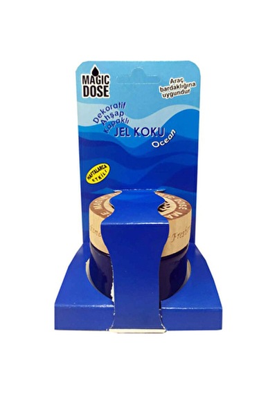 3 Adet Magic Dose Dekoratif Ahşap Kapaklı Jel Koku 50ml - Okyanus