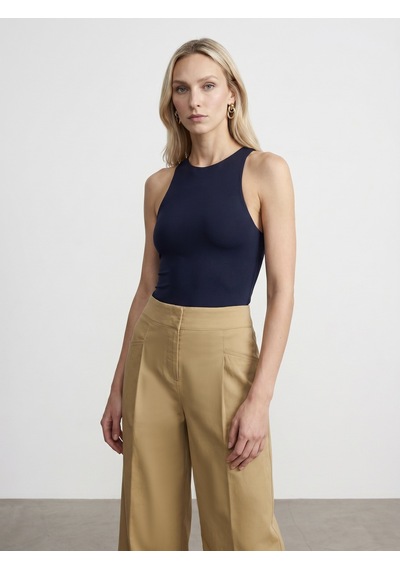 Dilvin 32836 Halter Yaka Bodysuit-k.lacivert