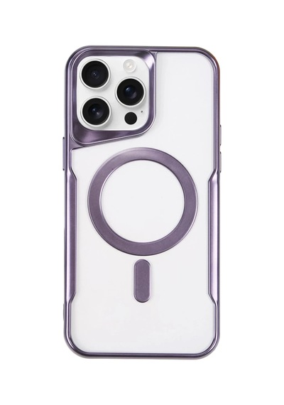 Apple Uyumlu iPhone 16 Pro Max Uyumlu Kılıf Boyi Magsafe Silikon Kapak - Derin Mor