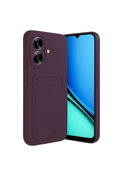 Realme Note 60 Uyumlu Kelvin Kartvizitli Silikon - Derin Mor