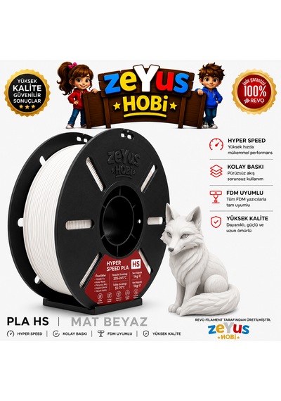 Generic Pla Hs Hyper Speed Filament Matbeyaz 1.75 Mm 1000 Gr Mat Beyaz