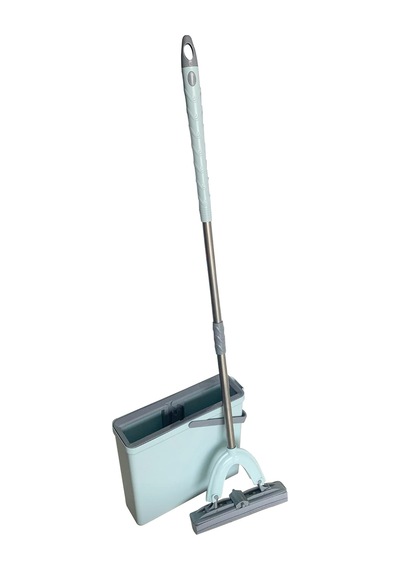Zambak Plastik Microfiber Kelebek Paspas Süngerli Kovada Sıkmalı Slim Mop Seti
