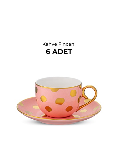 Emsan Lina 6 Kişilik Kahve Fincan Takımı 90 Ml Gold