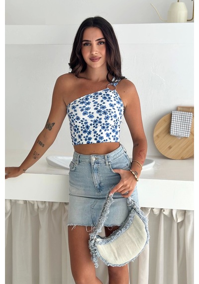 Asprin Fashion Tek Omuz Atlet Mavi Mavi