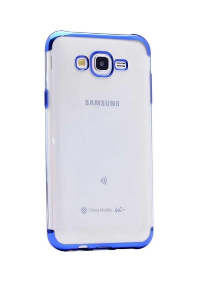 Galaxy J7 Kılıf Ince Köşeleri Renkli Şeffaf Silikon