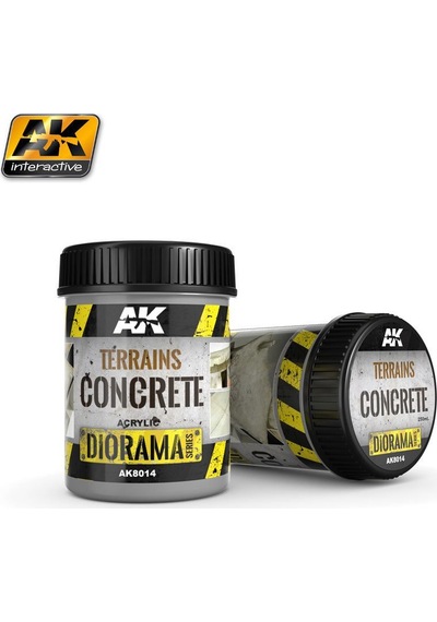 AK Interactive 8014 250 ml. Terrains Concrete, Akrilik, Diorama S