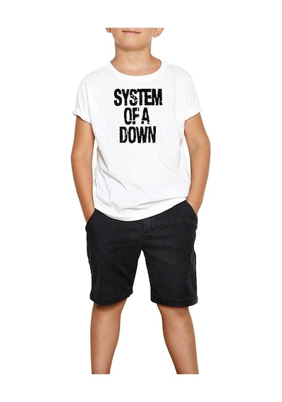 Zepplin Giyim System Of A Down Beyaz Çocuk Tişört