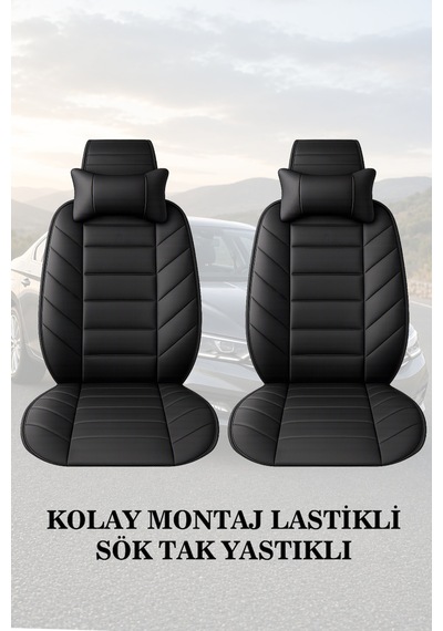 Kuga 2026 Uyumlu Siyah Renk Lüks Premium 2 Adet Minder Ve Yastık