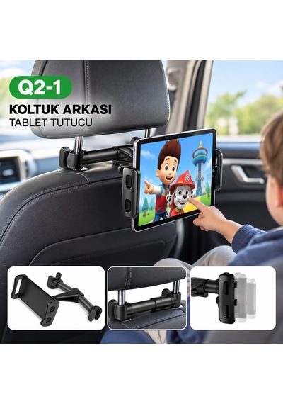 Q2-1 Koltuk Arkasi Tablet Tutucu Zr226 Çok Renkli