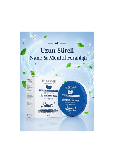 Beyazlatıcı Diş Temizleme Tozu Xylitol Etkili Nane & Mentol - 50 Gr