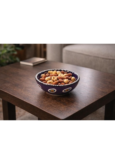 Nazar Boncuklu Seramik Çerezlik Kase 12 Cm El Yapımı Dekoratif Zeytin Ve Çerez Kasesi Kahvaltılık Sunumluk çok renkli Nazar Boncuklu Seramik Çerezlik Kase 12 Cm El Yapımı Dekoratif Zeytin Ve Çerez Kasesi Kahvaltılık Sunumluk çok renkli