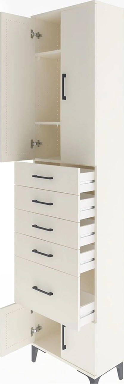 Arges Dolap 3 Raflı 5 Çekmeceli 4 Kapaklı 60x30x243 Aytaşı-ay... Aytaşı