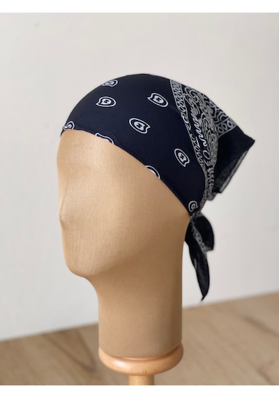Pamuklu Klasik Desen Unisex Bandana Renkli Bandana Etnik Desenli A Kalite Bandana Siyah